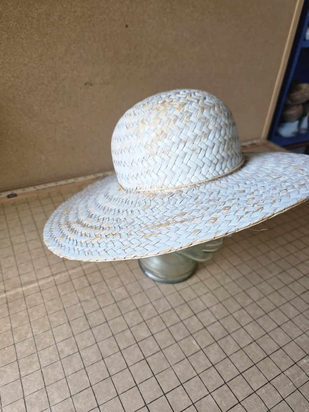 ABO Bravo NWT Hand‑Painted Straw Sun Hat Floral Wide Brim Boho Cottagecore - Picture 6 of 14